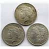 Image 1 : 3-SILVER DOLLARS CIRC OR BETTER