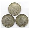 Image 1 : 3-SILVER DOLLARS CIRC OR BETTER