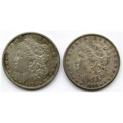 2 - XF/AU MORGAN DOLLARS: 1879 & 1890-S