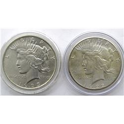 1922-S & 1923 PEACE DOLLARS