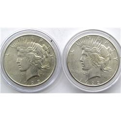 1925 & 1922-S PEACE DOLLAR