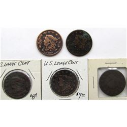 5- LARGE CENTS- 1826, 1827, 1828, 1829, 1831