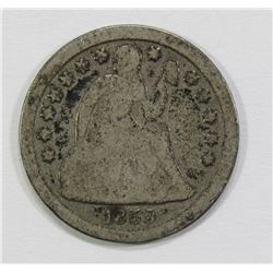 1859-O SEATED DIME- GOOD