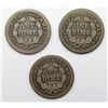 Image 2 : 3-SEATED DIME LOT: 1845 G/VG, 1849 VG,