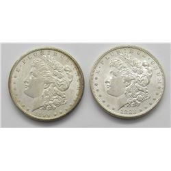 1882-S & 1899-O MORGAN DOLLARS UNC
