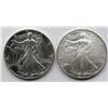 Image 1 : 1989 & 2007 AMERICAN SILVER EAGLES