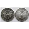 Image 2 : 1989 & 2007 AMERICAN SILVER EAGLES