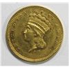 Image 2 : 1861 $1 INDIAN PRINCESS HEAD GOLD COIN