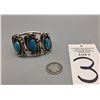 Image 9 : Vintage 3-stone Turquoise Bracelet