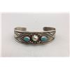 Image 1 : Vintage Turquoise and Sterling Silver Bracelet