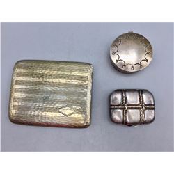 Two Sterling Boxes and a Cigarette Case