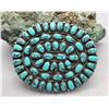 Image 1 : Nice, Webbed Turquoise and Sterling Silver Pin/Pendant