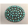 Image 2 : Nice, Webbed Turquoise and Sterling Silver Pin/Pendant