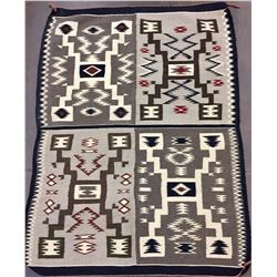 Unique Four Panel Navajo Textile