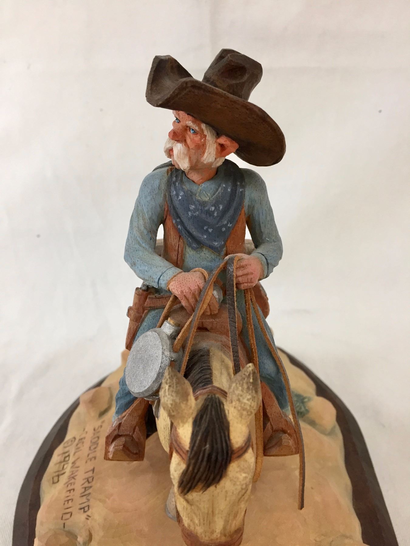 Detailed Cecil Wakefield Wood Carving