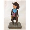 Image 1 : Cecil Wakefield Wood Carving - Cowboy with Gun