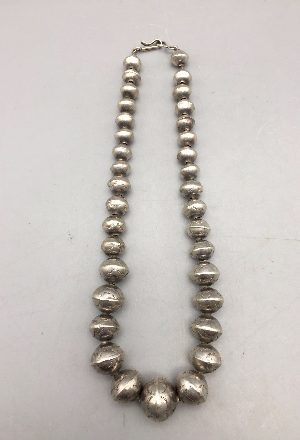 Vintage sterling silver bead necklace Outlet