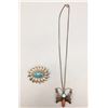 Image 2 : Vintage Butterfly Necklace and Pin