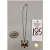 Image 6 : Vintage Butterfly Necklace and Pin