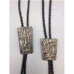 Group of Two Sterling Silver Bolos