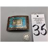 Image 7 : Sterling Silver and Turquoise Belt Buckle
