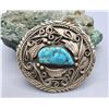 Image 1 : Turquoise and Sterling Silver Belt Buckle