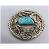 Image 2 : Turquoise and Sterling Silver Belt Buckle
