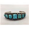 Image 1 : Vintage, Ingot Nine Stone Turquoise Bracelet