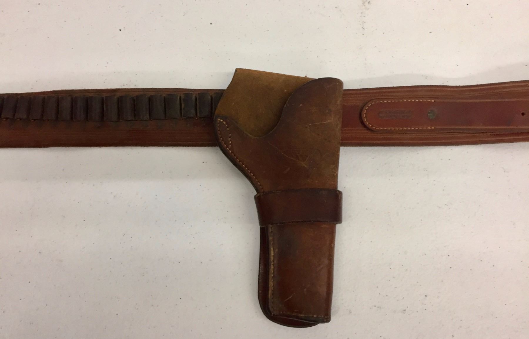 Vintage Gun Belt with Holster