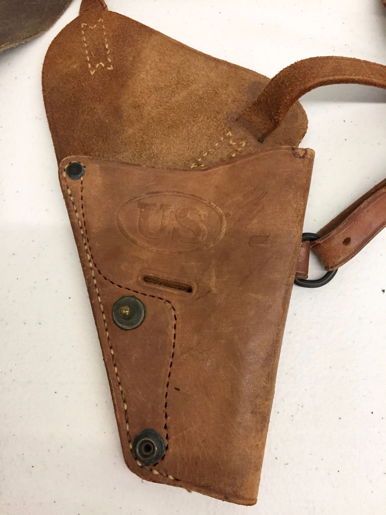 2 Vintage Leather Shoulder Holsters