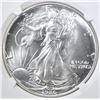Image 2 : 1986 AMERICAN SILVER EAGLE, NGC MS-69 1st YEAR