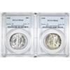 Image 1 : 1941 & 42 WALKING LIBERTY HALVES PCGS MS-64