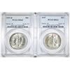 Image 1 : 1947-P,D WALKING LIBERTY HALVES PCGS MS-64