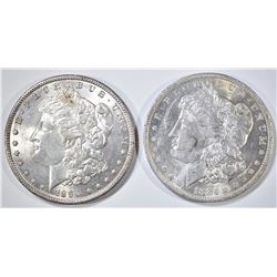 1884-O & 90 MORGAN DOLLARS CH BU
