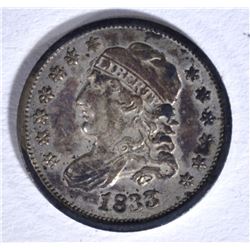 1833 BUST HALF DIME, XF+