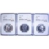 Image 1 : 3-1964 KENNEDY HALF DOLLARS, NGC PF-67