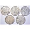 Image 2 : (5) WALKING LIBERTY HALF DOLLARS  (2) 1941,