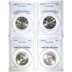 4-PCGS GRADED KENNEDY HALF DOLLARS: