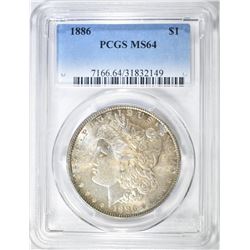 1886 MORGAN DOLLAR PCGS MS-64