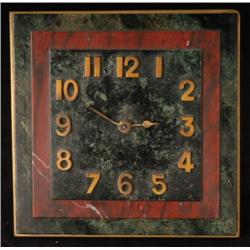 FRENCH ART DECO TABLE CLOCK bronze and marble, 6 