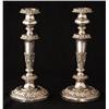 Image 1 : PAIR OF SHEFFIELD PLATED CANDLESTICKS, 11 1/2" hi