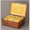 Image 2 : ENGLISH ROSEWOOD SEWING BOX with original fitting
