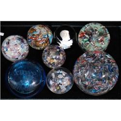GROUP OF EIGHT PAPERWEIGHTS including Baccarat th
