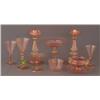 Image 1 : GROUP OF 50 PINK VENETIAN GLASS TABLE PIECES, 2 c