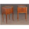 Image 1 : PAIR OF FRENCH STYLE BEDSIDE STANDS, with marble 