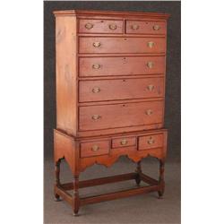 QUEEN ANNE COUNTRY HIGHBOY refinished and with le