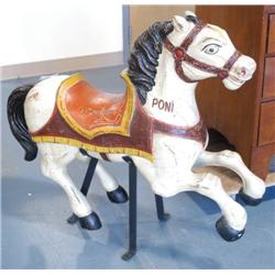 DIMINUTIVE AMUSEMENT PARK HORSE in original paint