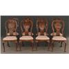 Image 1 : SET OF 8 GEORGE II STYLE DINING CHAIRS, burled wa