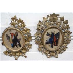 MICHELANGELO MEUCCI pair of 8"x6 1/2" oval oil on