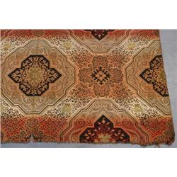 LARGE AMERICAN OR ENGLISH WOOL INGRAIN CARPET 14'